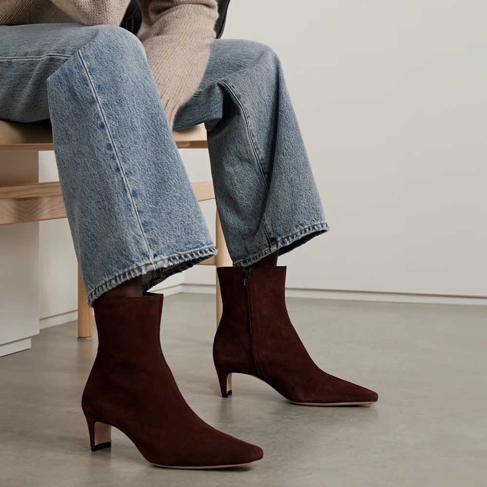 Staud Wally Booties in Mahogany NWT